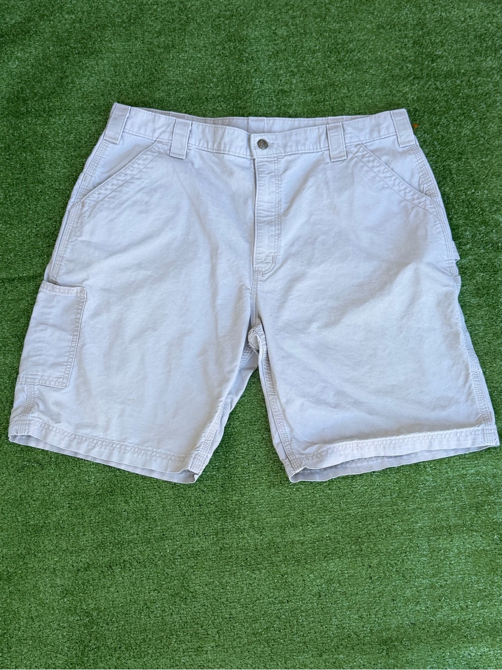 Vintage Carhartt B147 Tan Canvas Carpenter Shorts Y2K Men Size 40